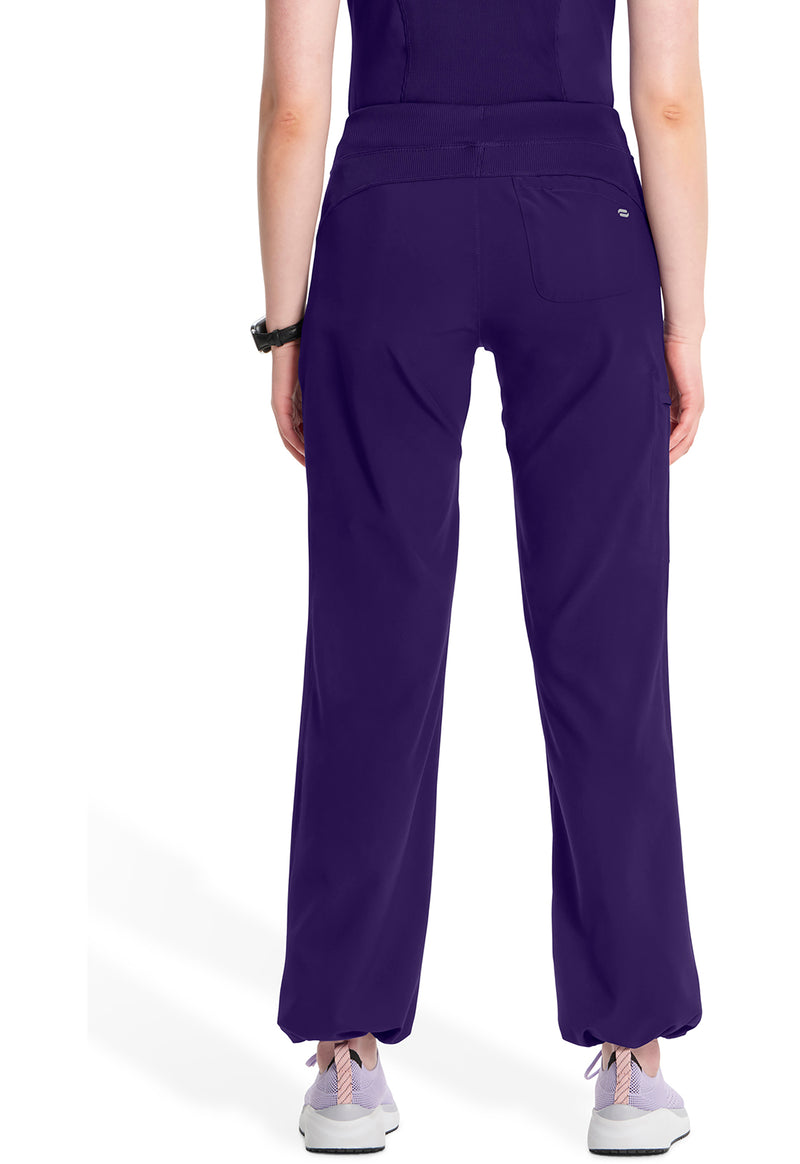 Grape - Cherokee IN Infinity Women Scrub Pants - Back View