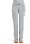 Grey - Cherokee IN Infinity Women Scrub Pants - Front View