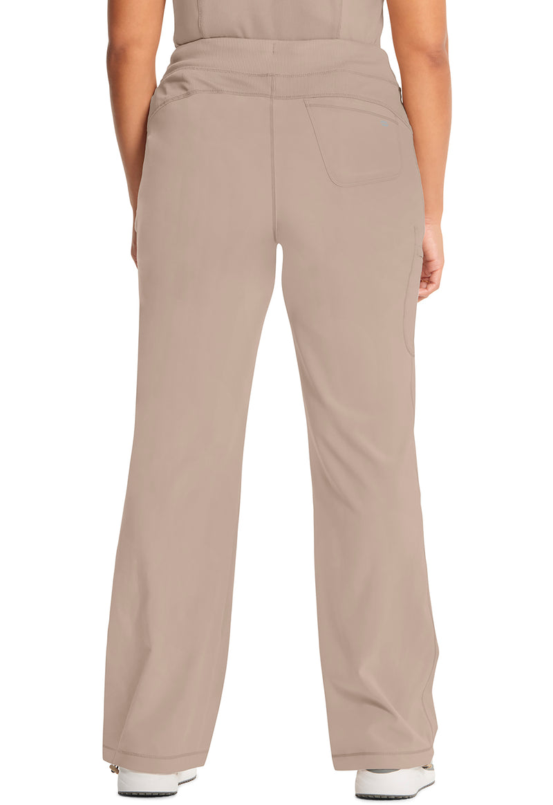 Khaki - Cherokee IN Infinity Women Scrub Pants - Back View