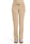 Khaki - Women's Straight Leg Drawstring Scrub Pants