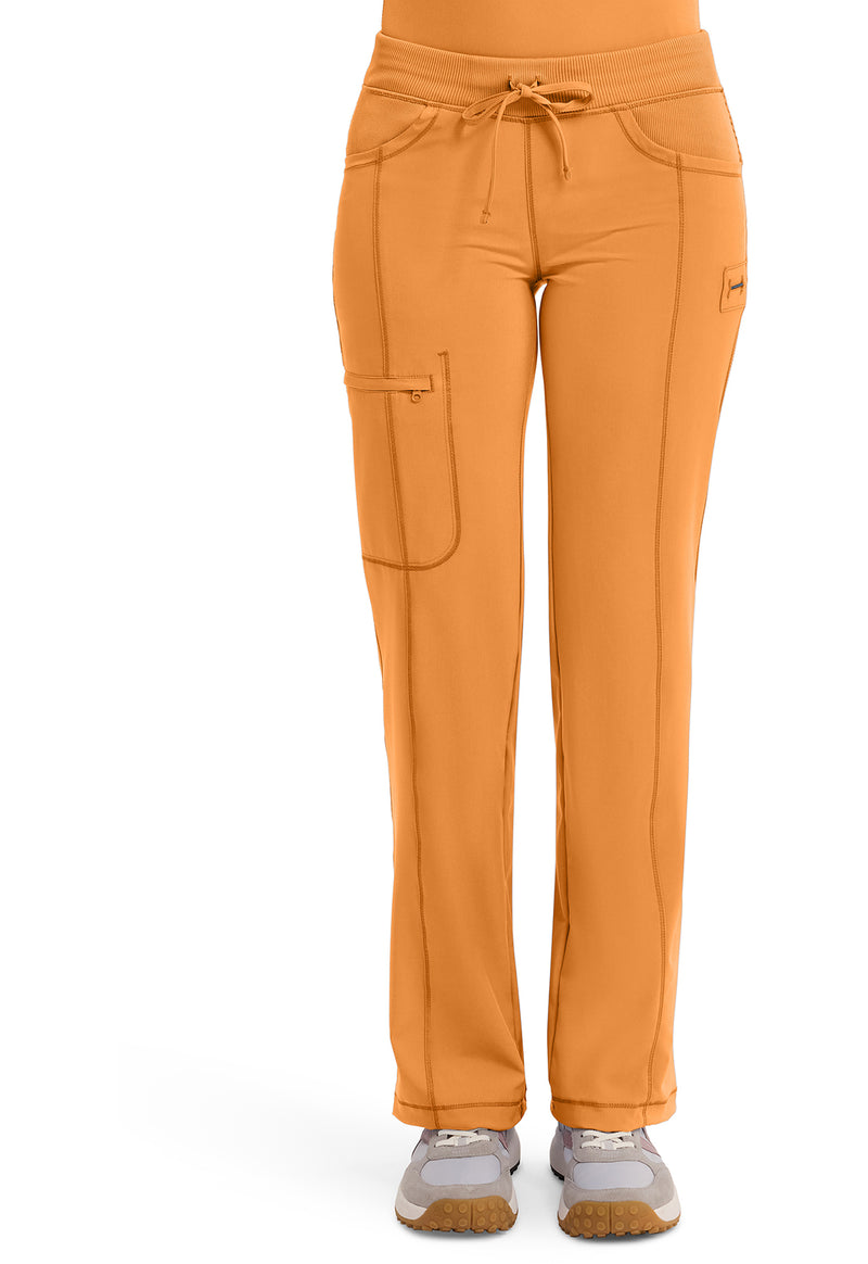 Orange Sunrise - Cherokee IN Infinity Women Scrub Pants - Front View