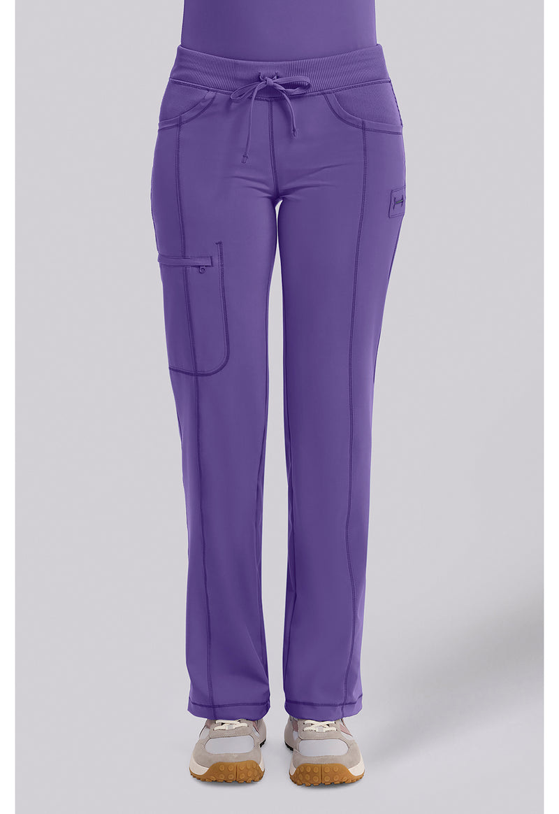 PRETTY N PURPLE - Cherokee IN Infinity Women Scrub Pants - Front View