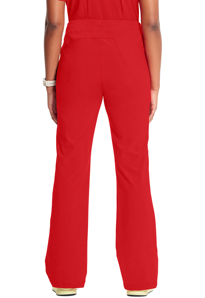 Red - Cherokee IN Infinity Women Scrub Pants - Back View