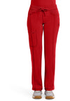 Red - Cherokee IN Infinity Women Scrub Pants - Front View