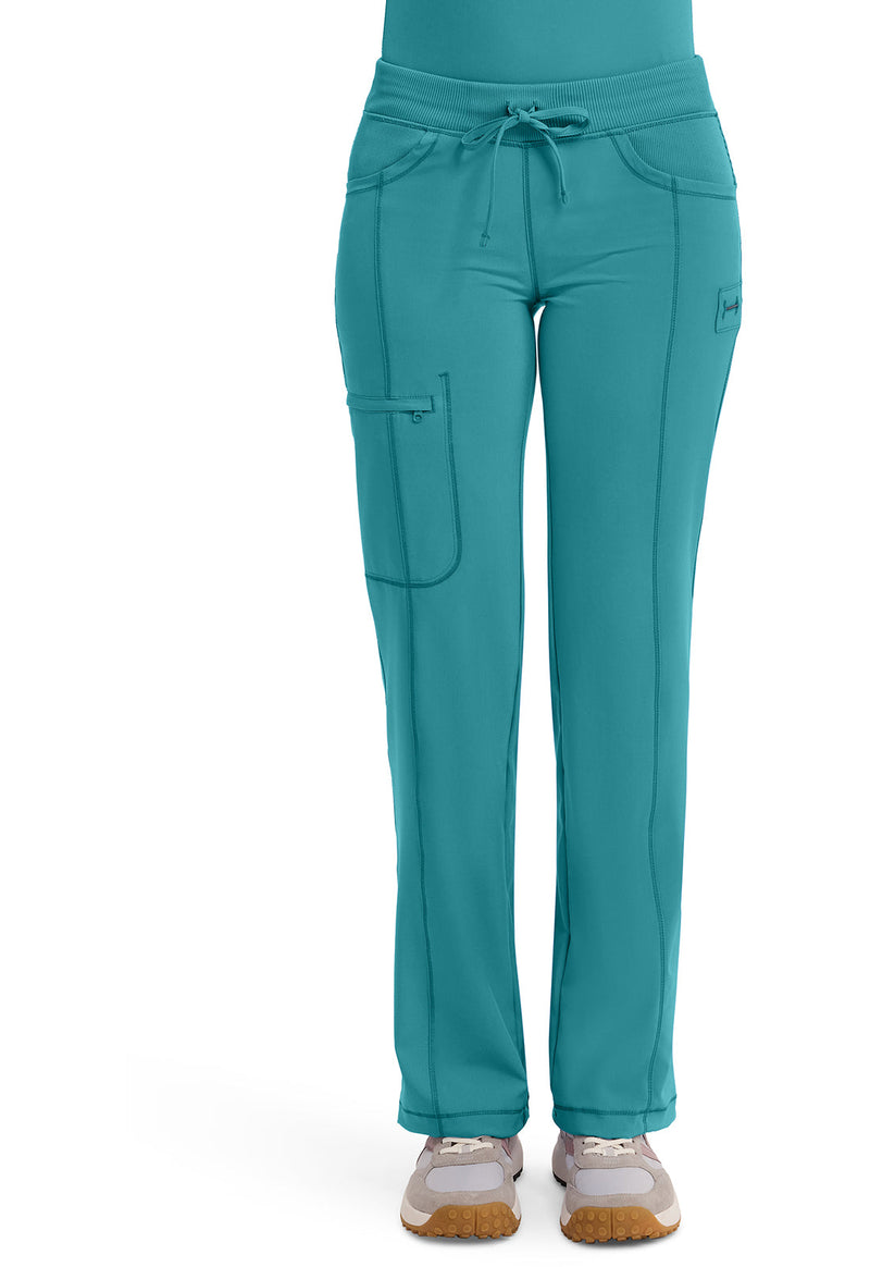 Teal Blue - Women's Straight Leg Drawstring Scrub Pants