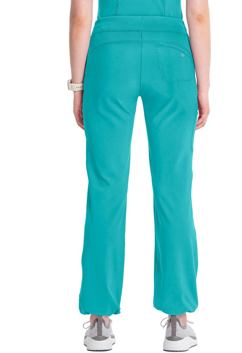 Teal Blue - Cherokee IN Infinity Women Scrub Pants - Back View