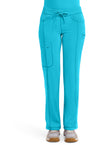 Turquoise - Cherokee IN Infinity Women Scrub Pants - Front View