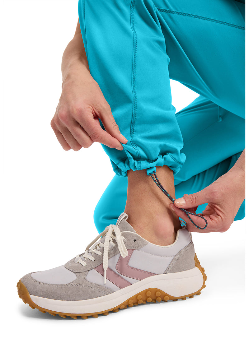 Turquoise - Women's Straight Leg Drawstring Scrub Pants – Regular (View 3)