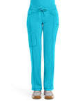 Turquoise - Women's Straight Leg Drawstring Scrub Pants