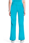 Turquoise - Cherokee IN Infinity Women Scrub Pants - Back View