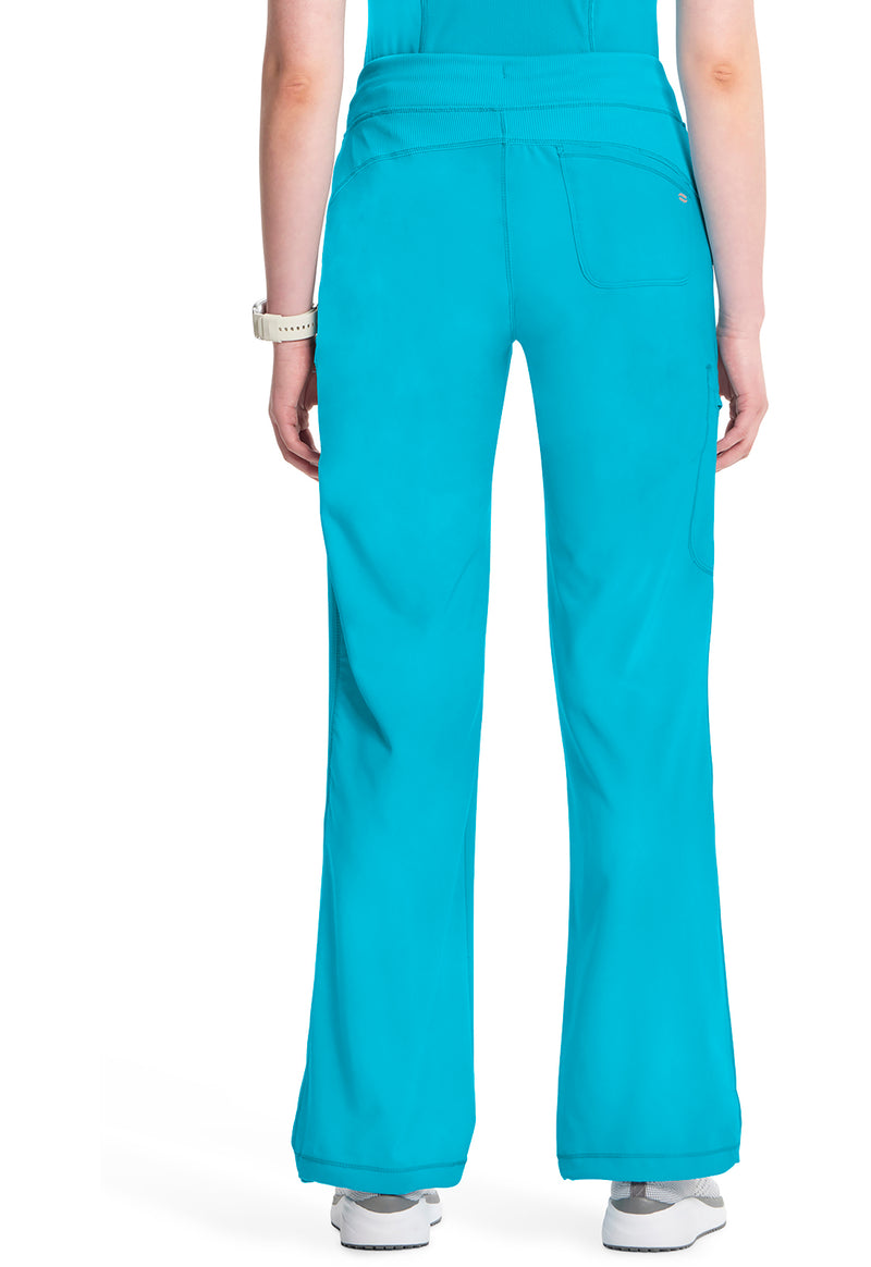 Turquoise - Cherokee IN Infinity Women Scrub Pants - Back View