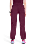 Wine - Cherokee IN Infinity Women Scrub Pants - Back View