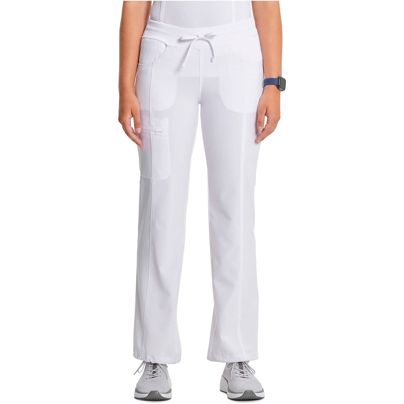white - Straight Leg Drawstring Pant