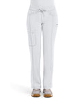 White - Cherokee IN Infinity Women Scrub Pants - Front View