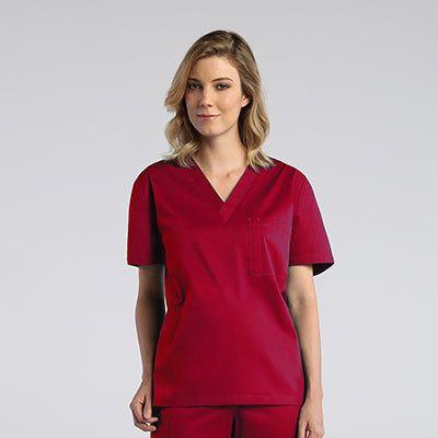 red - Unisex V-Neck Top