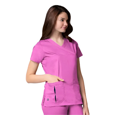 Maevn PrimaFlex Pleated Pocket Mock Wrap Top SALE