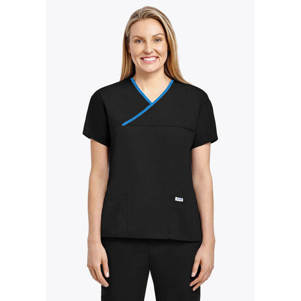 MOBB Criss Cross Scrub Solid Top Women SALE