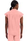 BLUSHING PEACH - Healing Hands Purple Label Women Scrub Top - Back View