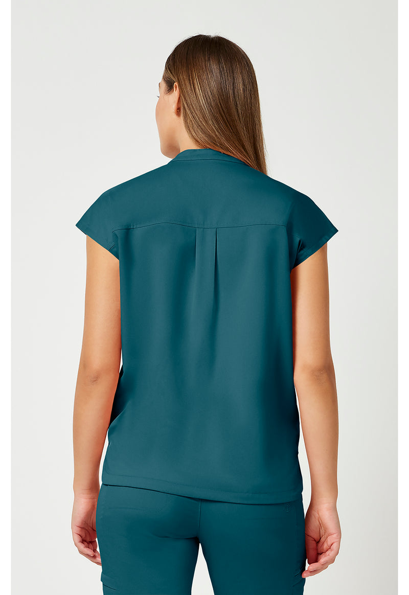 Caribbean - Healing Hands Purple Label Women Scrub Top - Back View