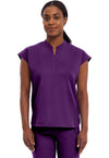 Eggplant - Healing Hands Purple Label Women Scrub Top - Front View