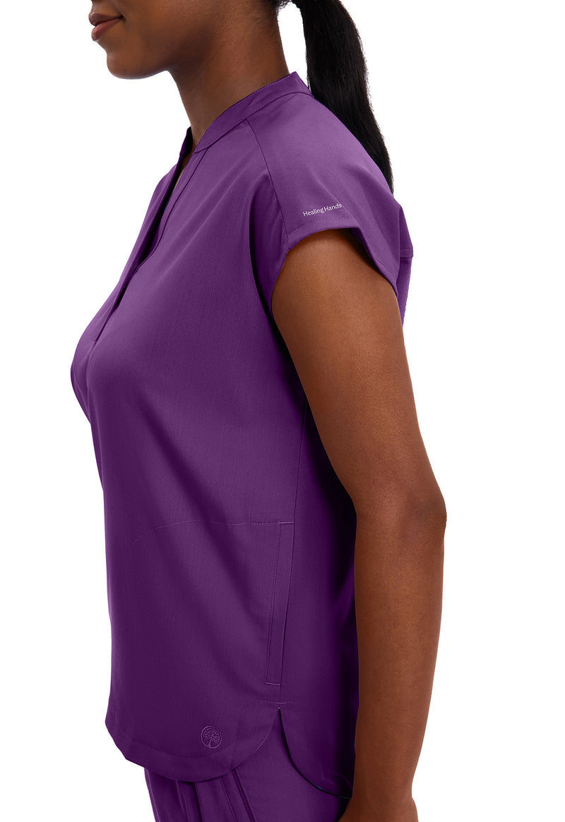 Eggplant - Women's Journey Scrub Top (View 2)