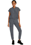 Heather Gray - Women's Journey Scrub Top (View 3)
