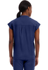 Navy - Healing Hands Purple Label Women Scrub Top - Back View