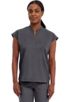 Pewter - Healing Hands Purple Label Women Scrub Top - Front View