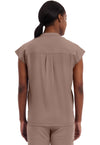 Santa Fe Tan - Healing Hands Purple Label Women Scrub Top - Back View