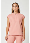 Velvet Peach - Healing Hands Purple Label Women Scrub Top - Front View