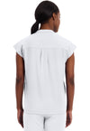 WHITE - Healing Hands Purple Label Women Scrub Top - Back View