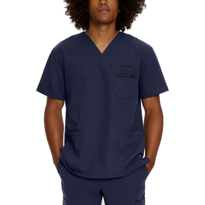 White Cross V-Tess Men's 3 Pocket V-Neck Scrub Top for Nursing