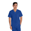 Royal Blue - White Cross V-Tess Men's 3 Pocket V-Neck Scrub Top for Nursing