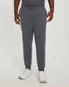 Dark Pewter - White Cross V-Tess Men's 6 Pocket Jogger Scrub Pant for Nursing
