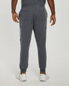 Dark Pewter - White Cross V-Tess Men's 6 Pocket Jogger Scrub Pant for Nursing