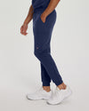 Navy - White Cross V-Tess Men's 6 Pocket Jogger Scrub Pant for Nursing