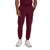 Wine - White Cross V-Tess Men's 6 Pocket Jogger Scrub Pant for Nursing