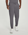 Pewter - White Cross Fit Men's 6 Pocket Jogger Scrub Pant for Nursing