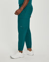 Caribbean Blue - White Cross Fit Men's 6 Pocket Jogger Scrub Pant for Nursing