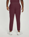 Wine - White Cross Fit Men's 6 Pocket Jogger Scrub Pant for Nursing