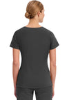 BLACK - Healing Hands Purple Label Women Scrub Top - Back View
