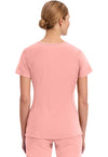 BLUSHING PEACH - Healing Hands Purple Label Women Scrub Top - Back View