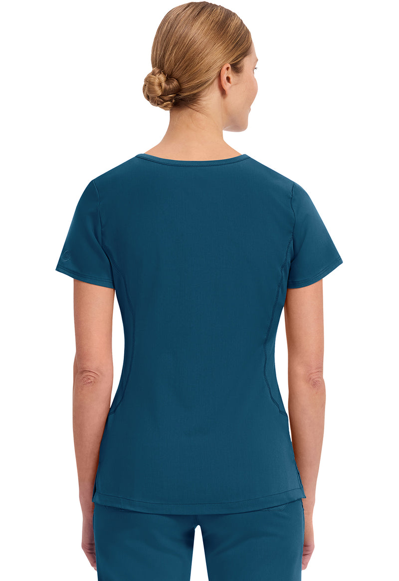 Caribbean - Healing Hands Purple Label Women Scrub Top - Back View