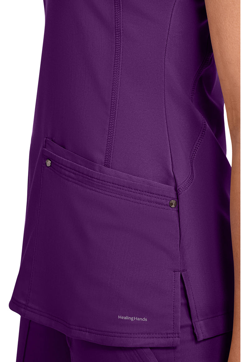 Eggplant - Women's Juliet Scrub Top (View 2)