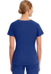 Galaxy Blue - Healing Hands Purple Label Women Scrub Top - Back View