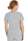 Grey - Healing Hands Purple Label Women Scrub Top - Back View