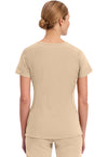 Khaki - Healing Hands Purple Label Women Scrub Top - Back View