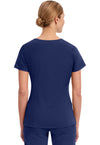 Navy - Healing Hands Purple Label Women Scrub Top - Back View