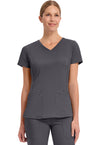 Pewter - Healing Hands Purple Label Women Scrub Top - Front View