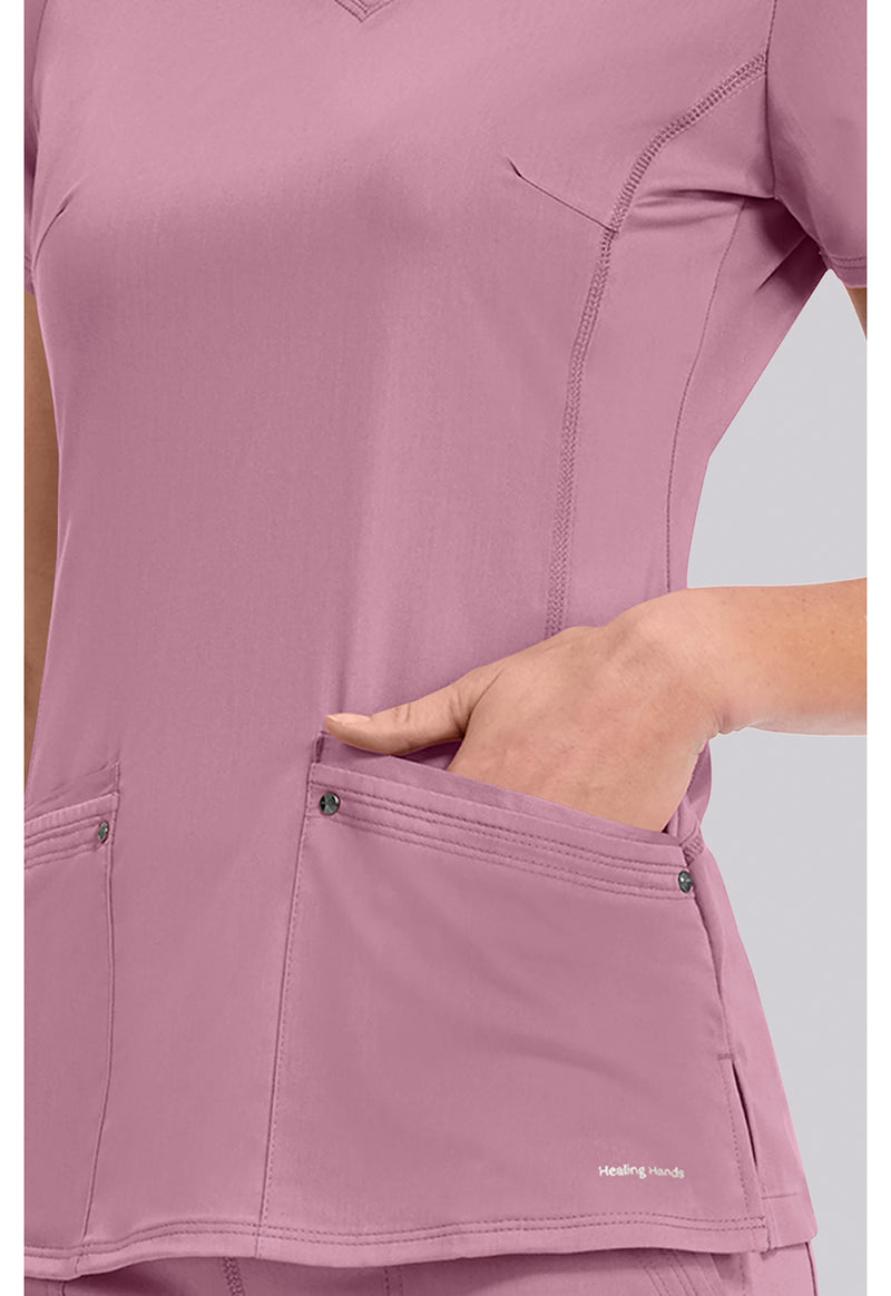 Powder Puff Pink - Women's Juliet Scrub Top (View 4)